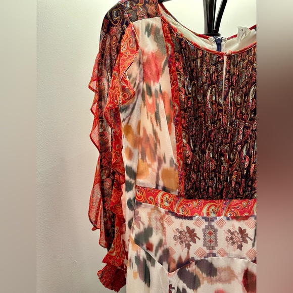 Anthropologie Akemi + Kin Alarie Ruffle Boho Dress, Size 2 in EUC - Picture 5 of 14